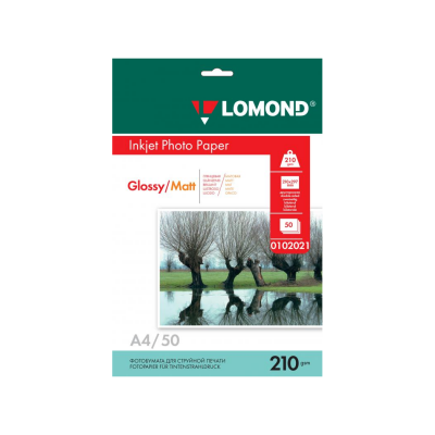 Фотобумага Lomond глянцевая/матовая двухсторонняя А4 210 г/м2 50 л (0102021)